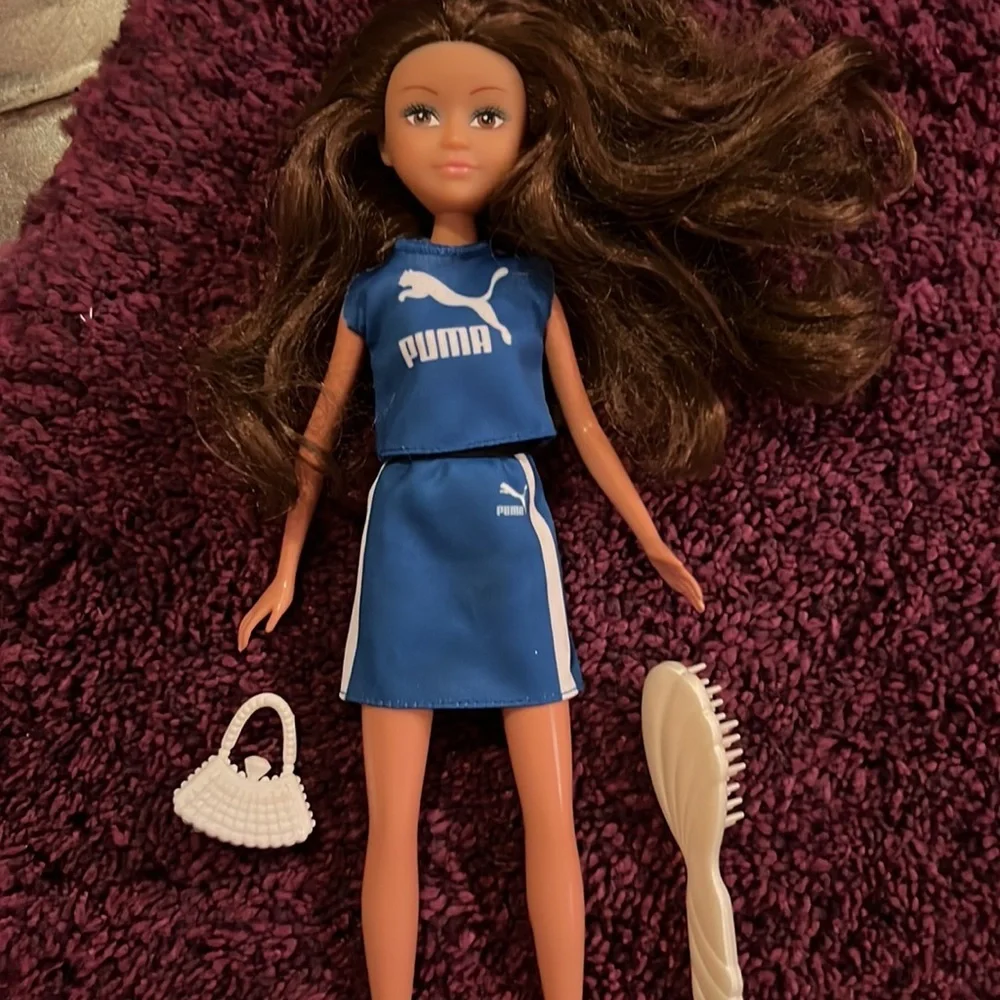 Barbie Puma Outfit Blue Top & Skirt Set Sporty Fashion Doll w/ purse & brush​ - Picture 5 of 9